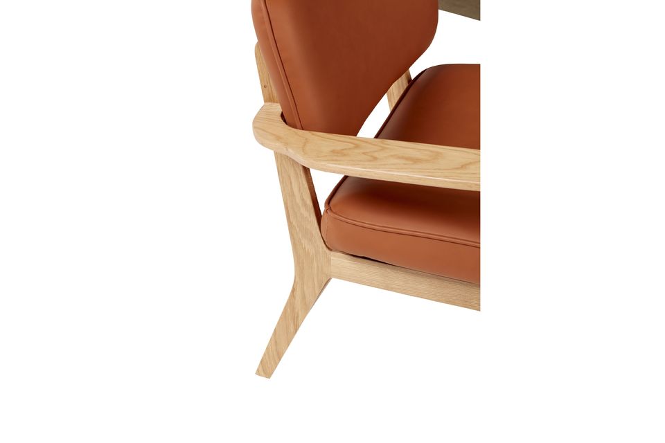 Wood and leather armchair Haze - 6
