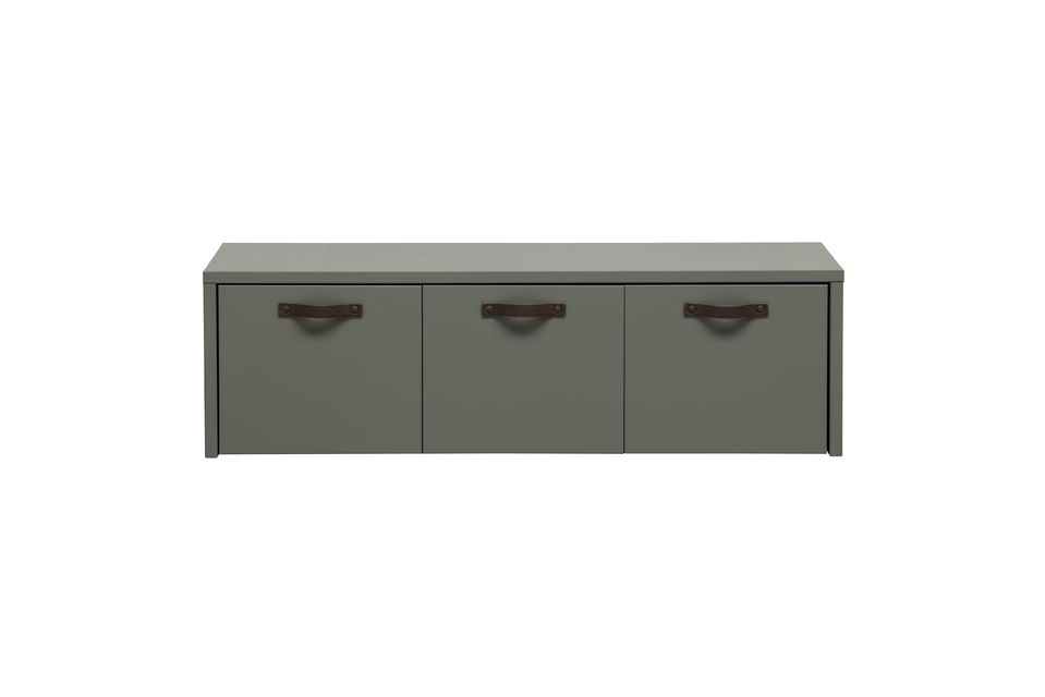 Wooden bench with grey locker Stage Vtwonen