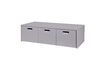Miniature Wooden bench with t3 grey locker Store 8
