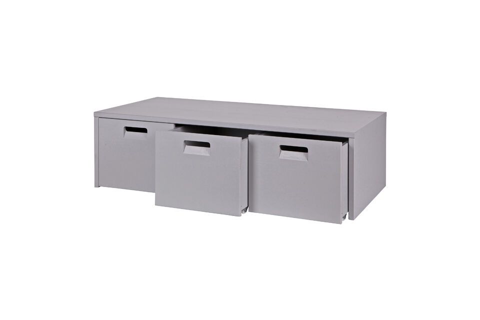 Wooden bench with t3 grey locker Store - 7