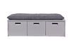 Miniature Wooden bench with t3 grey locker Store 2