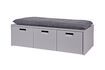 Miniature Wooden bench with t3 grey locker Store 3