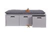 Miniature Wooden bench with t3 grey locker Store 4