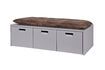 Miniature Wooden bench with t3 grey locker Store 6