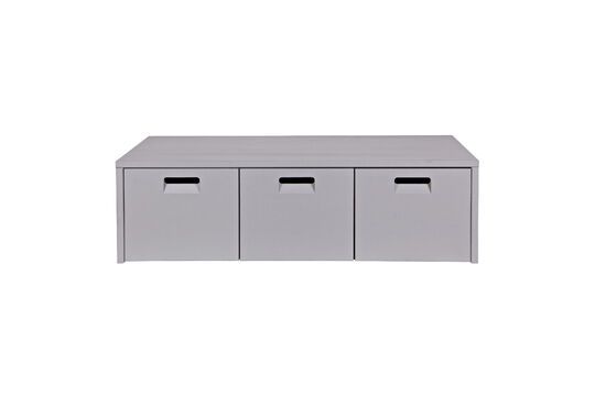 Wooden bench with t3 grey locker Store Clipped