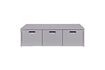 Miniature Wooden bench with t3 grey locker Store 1