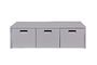 Miniature Wooden bench with t3 grey locker Store Clipped