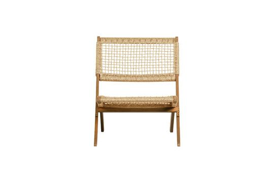 Wooden folding chair beige Lois Clipped