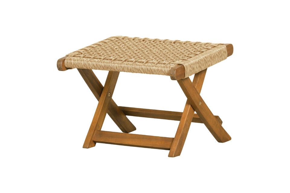 The Lois Ottoman from WOOD is the perfect companion for your folding chair