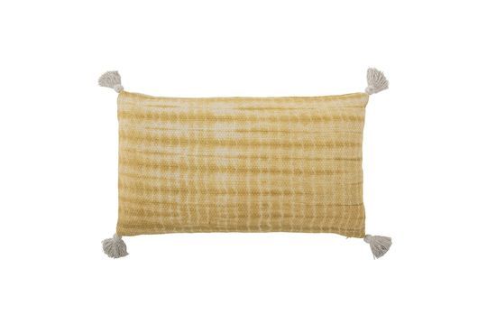 Yellow cushion in recycled cotton Decia Clipped