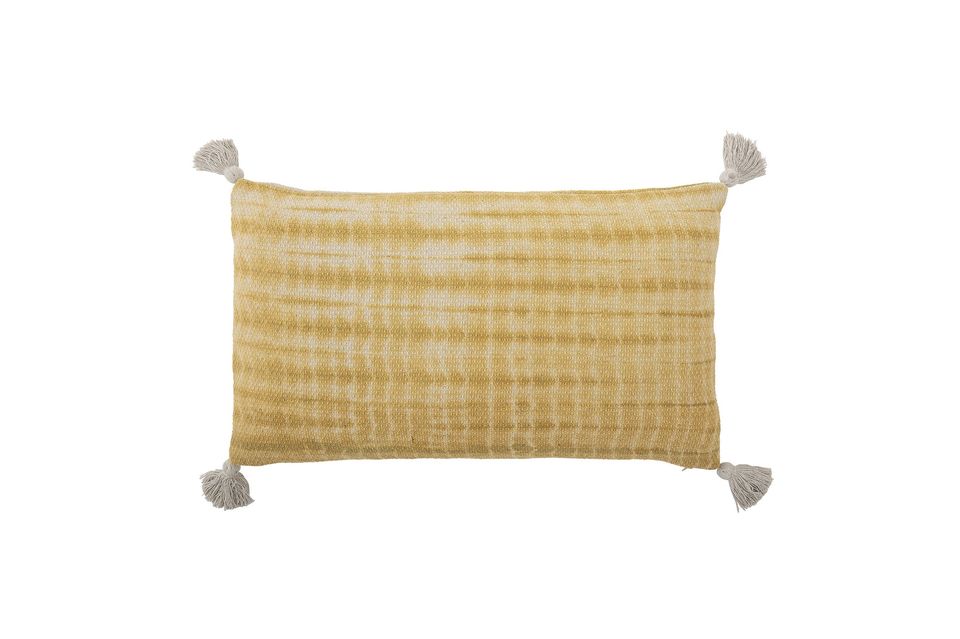 Yellow cushion in recycled cotton Decia Bloomingville