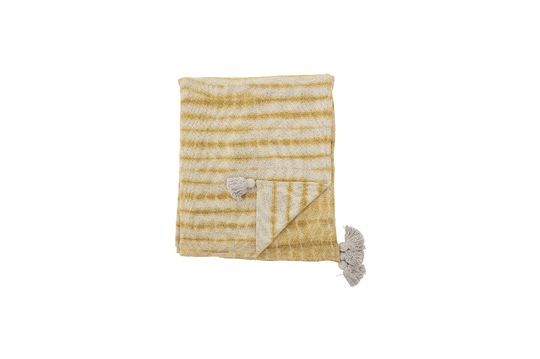 Yellow recycled cotton bedspread Decia