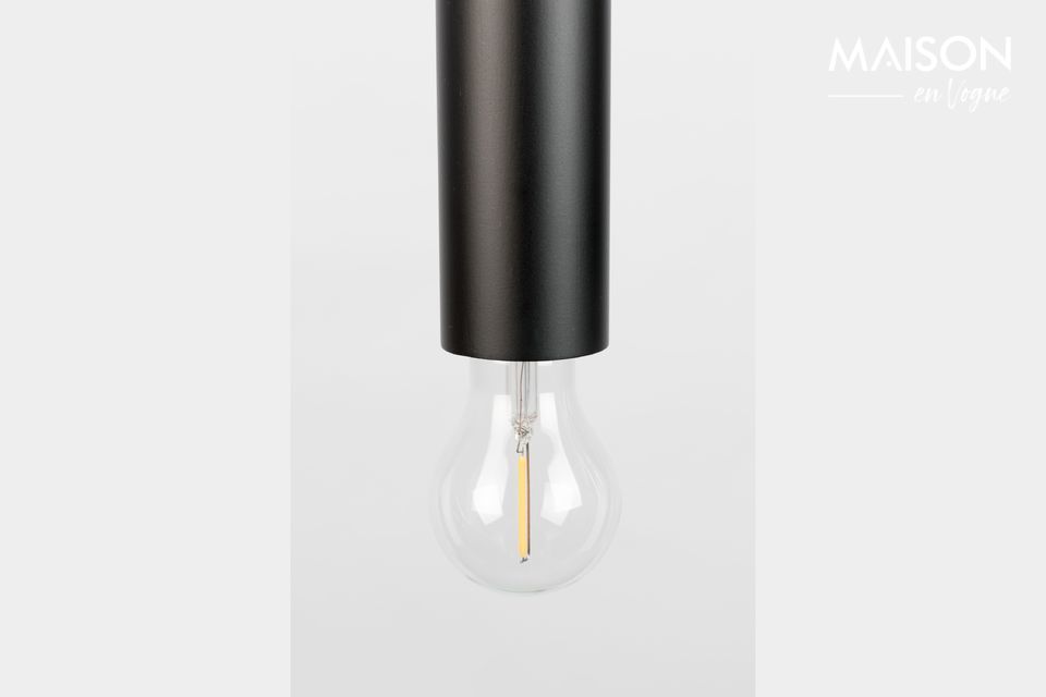The black Yuna suspension lamp is a futuristic lamp ideal for creating a designer atmosphere in your
