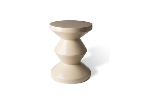 Zig Zag beige side table Clipped