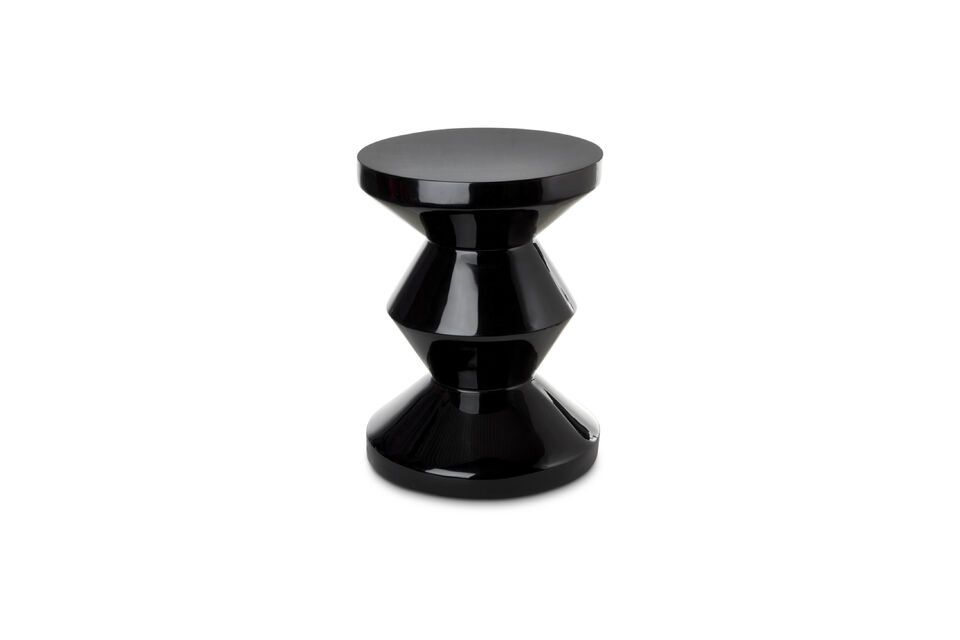 Zig Zag black polyester side table Pols Potten