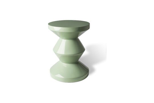 Zig Zag olive green side table Clipped