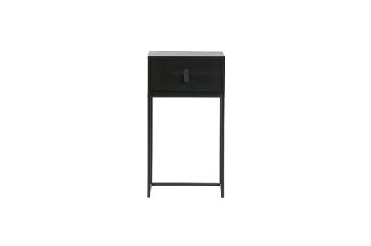 Zola black wood bedside table