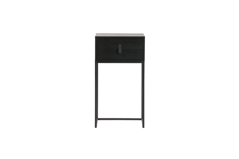 Zola black wood bedside table Woood