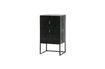 Miniature Zola wood and black metal bedside table 4