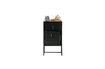Miniature Zola wood and black metal bedside table 5