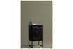 Miniature Zola wood and black metal bedside table 3